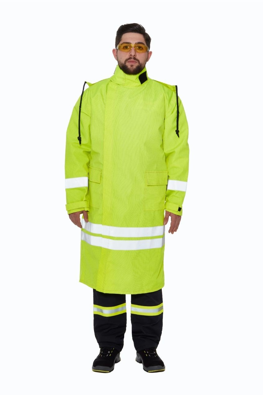 Raintech Coat L İtfaiyeci Yağmurluğu